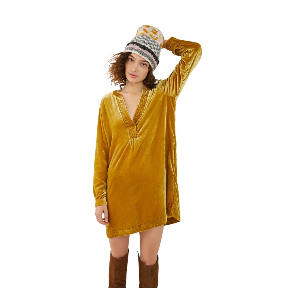 Anthropologie Melody Velvet Tunic Dress